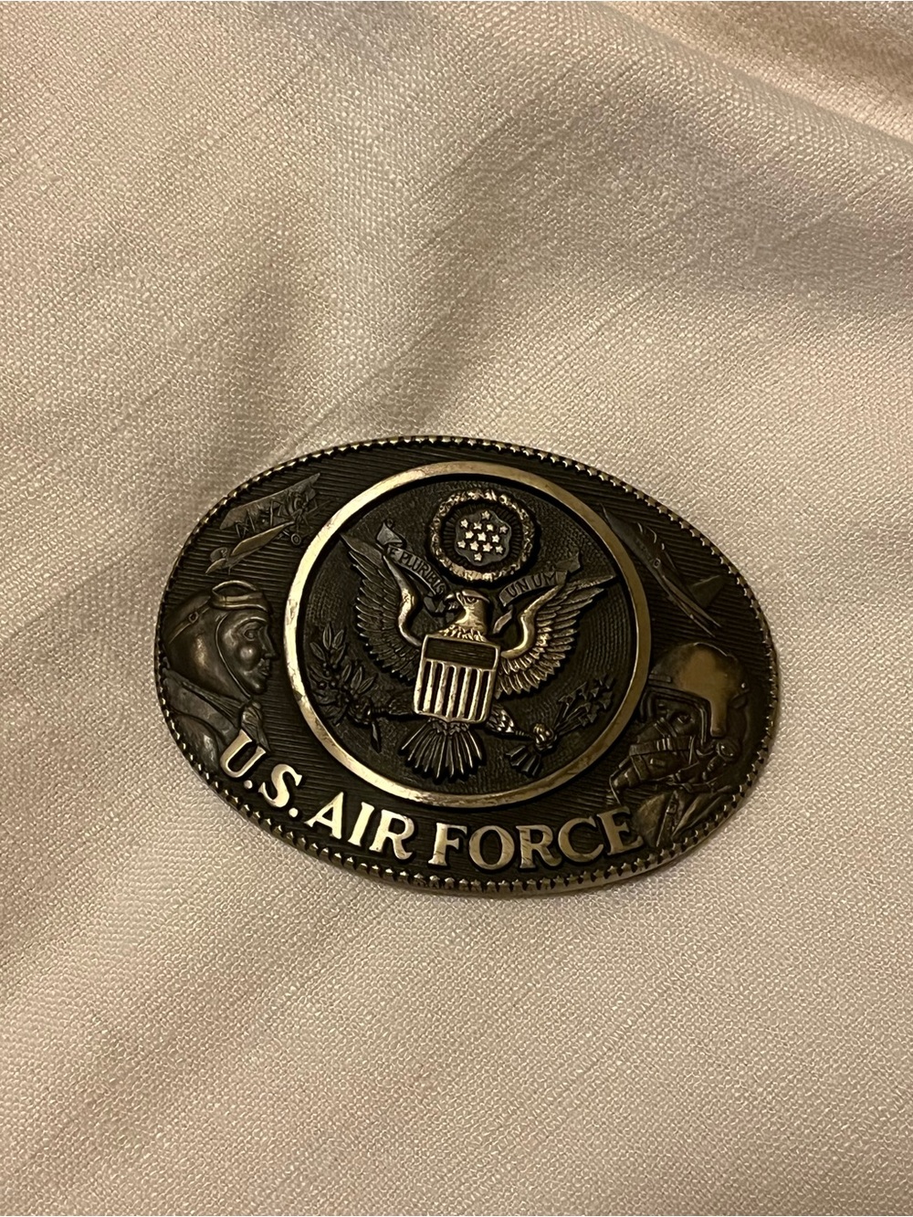 Othr U.S. Air Force Brass-Tone Oval Belt Buckle